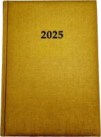 2025 ADINA Buchkalender Chefplaner A5 gold-metallic 1 Tag...