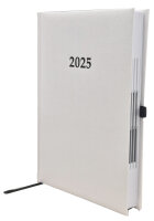 2025 ADINA Buchkalender Chefplaner A5 weiss-metallic 1...