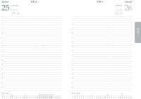 2025 ADINA Buchkalender Chefplaner A5 weiss-metallic 1...