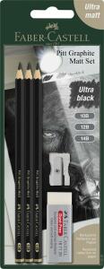 Faber Castell Bleistift Pitt Graphite Matt 10B+12B+14B 3er