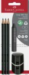 Faber Castell Bleistift Grip 2001 B schwarz Rad+Spitzer