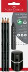 Faber Castell Bleistift Grip 2001 B schwarz Rad+Spitzer
