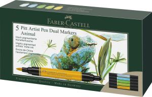 Faber Castell Tuschestift PAP Dual Marker 5er Tiere