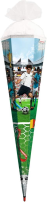 ROTH Geschenk-Schultüte klein Soccer 50cm 6-eckig mit Tüllverschluss