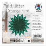 FALTBL. TRANSPARENT 42G.14x14CM 100BL.GRÜN