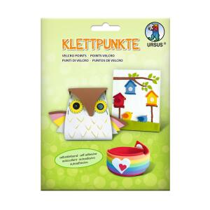 KLETTPUNKE RUND 84PAAR,SELBSTKLEBEND WEISS