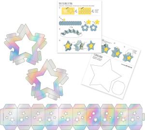 LATERNEN-ROHLINGE"TWINKLE STAR"SILBER-METALLIC25ST