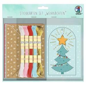 STICKKARTEN SET "WEIHNACHTEN"