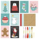 STICKKARTEN SET "WEIHNACHTEN"