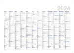 2025 Adina Zehnjahres-Kalender A4 blau Querformat