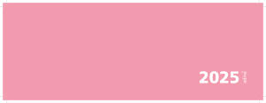 2025 ADINA Tischquerkalender 1W/1S pink Kartondeckel 30x10cm