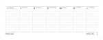 2025 ADINA Tischquerkalender dunkelblau 1W 2S Schreibtischkalender Tischkalender 30x10cm
