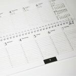 2025 ADINA Tischquerkalender schwarz weiss 1W 2S...
