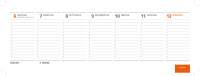 2025 ADINA Tischquerkalender gold 1W 2S Schreibtischkalender Tischkalender 30x10cm