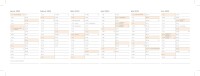 2025 ADINA Tischquerkalender gold 1W 2S Schreibtischkalender Tischkalender 30x10cm