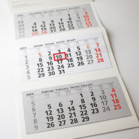 2025 ADINA Dreimonatskalender 70x33cm mit Tagesanzeiger...