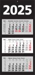 2025 ADINA Dreimonatskalender schwarz 70x33cm mit...