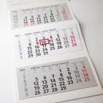 2025 ADINA Dreimonatskalender schwarz 70x33cm mit...