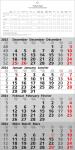 2025 ADINA Viermonatskalender 60x30cm mit Tagesanzeiger...