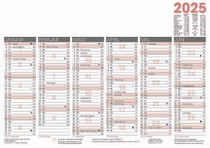 2025 Glocken Tafelkalender A4 4061947130720