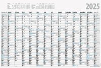2025 Rido Jahreskalender 70x47, gefalzt
