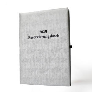 2025 ADINA Reservierungsbuch A4 silber-metallic 1 Tag auf 1 Seite
