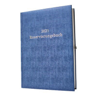 2025 ADINA Dickes Reservierungsbuch A4 metallic-blau 1Tag...