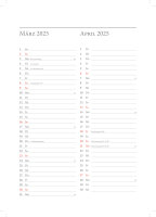 2025 ADINA Dickes Reservierungsbuch A4 metallic-blau 1Tag auf 2 Seiten