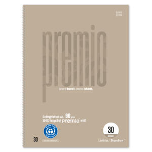 Staufen Premio CB A4 80 Blatt Lin.30 90g/qm sand blanko 4-Loch