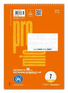 Staufen Premio Spiralblock A5 40 Lin.7 A5 40 Blatt 90g/qm 7mm kariert