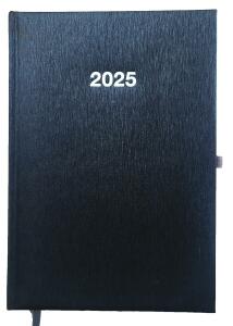 2025 ADINA Wochenkalender A5+ schwarz-metallic 24x16cm 1 Woche auf 2 S