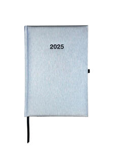 2025 ADINA Wochenkalender A5+silber-metallic 24x16cm 1 Woche auf 2 S