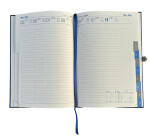 2025 ADINA Wochenkalender A5+ blau-metallic 24x16cm 1 Woche auf 2 Seiten cremefarbenes 80g Papier