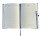 2025 ADINA Wochenkalender A5+ blau-metallic 24x16cm 1 Woche auf 2 Seiten cremefarbenes 80g Papier