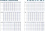 2025 ADINA Wochenkalender A5+ türkis 24x16cm 1 Woche auf 2 Seiten cremefarbenes 80g Papier