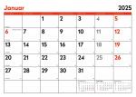 2025 ADINA Monatskalender A4quer 1S/1Monat Ringbindung...