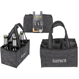OOTB Flaschentasche aus Filz mit 6 Fächern Sixpack