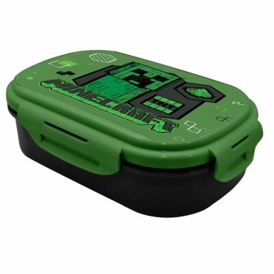 Brotdose MINECRAFT mit Besteckset 2 Fächer