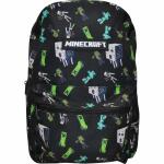 Rucksack MINECRAFT schwarz/grün 42cm