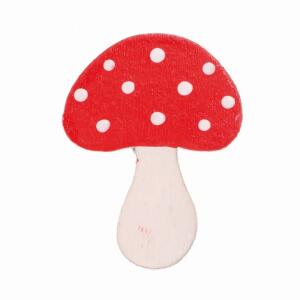 GLOREX Bastelset Holz-Streuteile Pilz