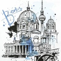 HOME FASHION Servietten Berlin Graphic 3-lagig 33x33cm 20...