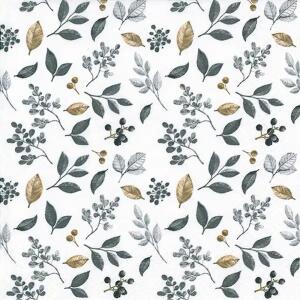 ti-flair Servietten Frosty Leaves 3-lagig schwarz 33x33cm 20 Stück