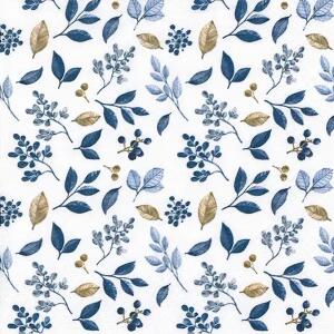 ti-flair Servietten Frosty Leaves 3-lagig blau 33x33cm 20 Stück