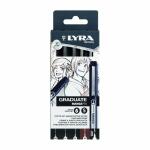 LYRA Stifte mit abgestufter Spitze Graduate Manga Pen 5...