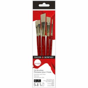 Daler Rowney Ölmalpinsel Set simply 5 Stück