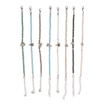 OOTB Metall-Armband mit Glasperlen Shiny