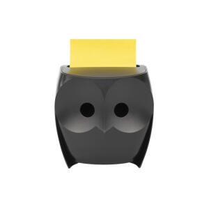 Post-it Haftnotizspender Z-Notes Eule mit Haftnotizen schwarz