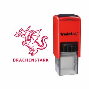 trodat edy Stempel Drache feuerrot
