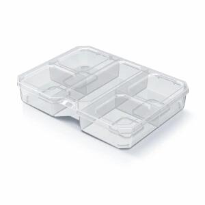 Werkzeug Organizer Box transparent mit Klemmverschluss Kunststoff 193x147x35mm