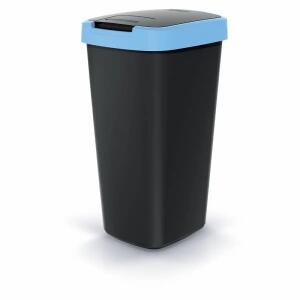 Mülleimer Compacta Q 25L Kunststoff schwarz/blau 296x264x526mm
